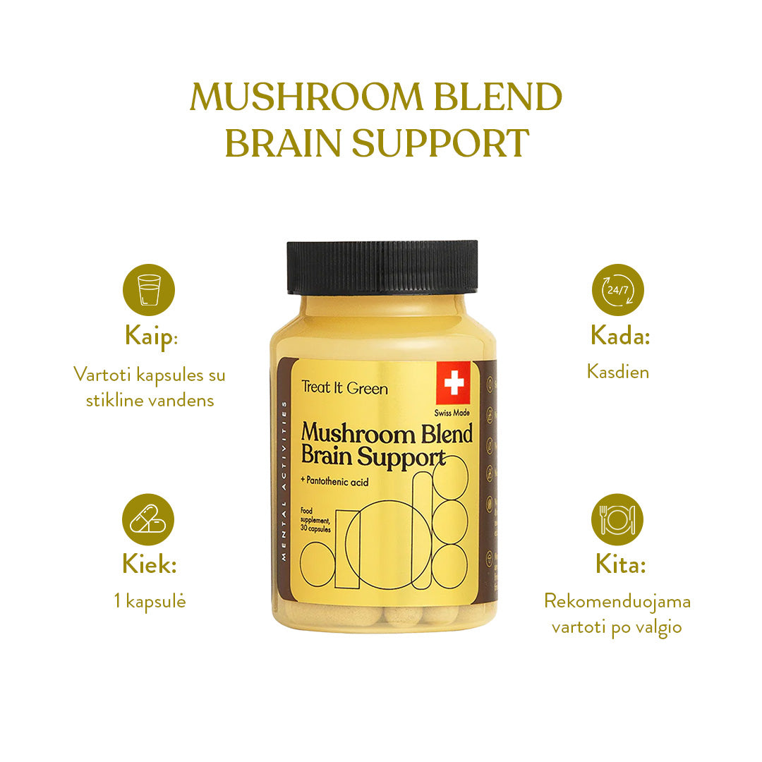 Mushroom Blend Brain Support (30 kaps)
