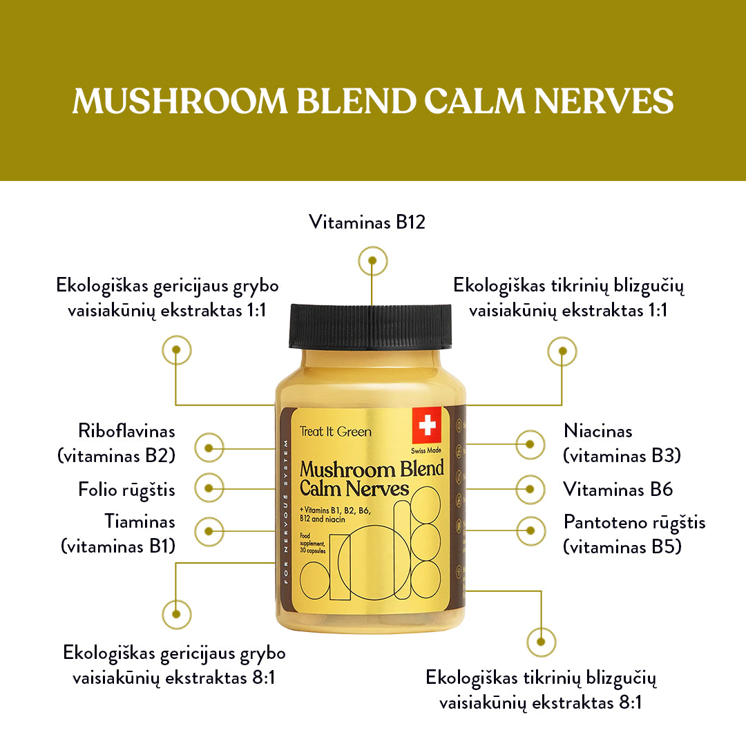 Mushroom Blend Calm Nerves (30 kaps)