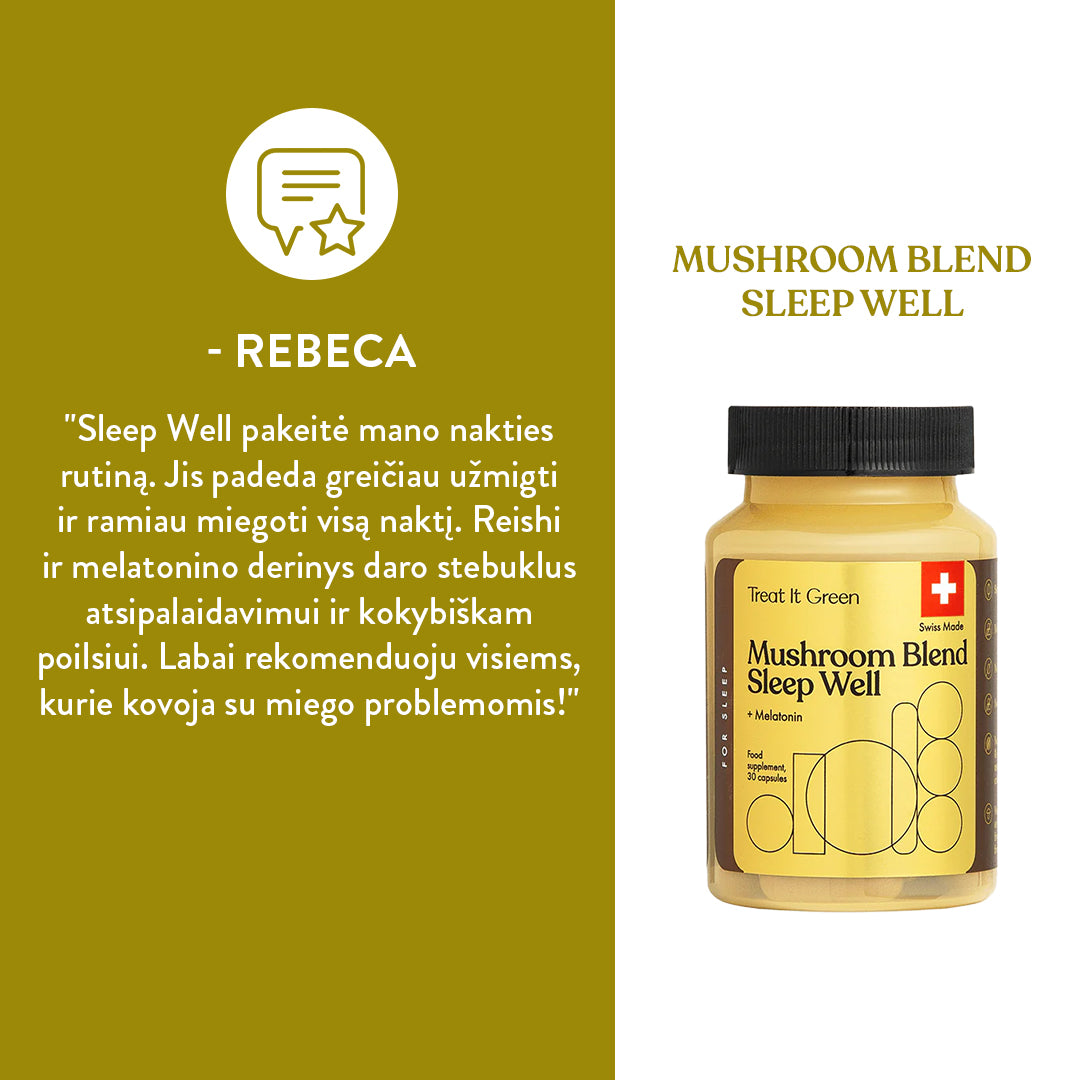 Mushroom Blend Sleep Well + Melatonin (30 kaps)
