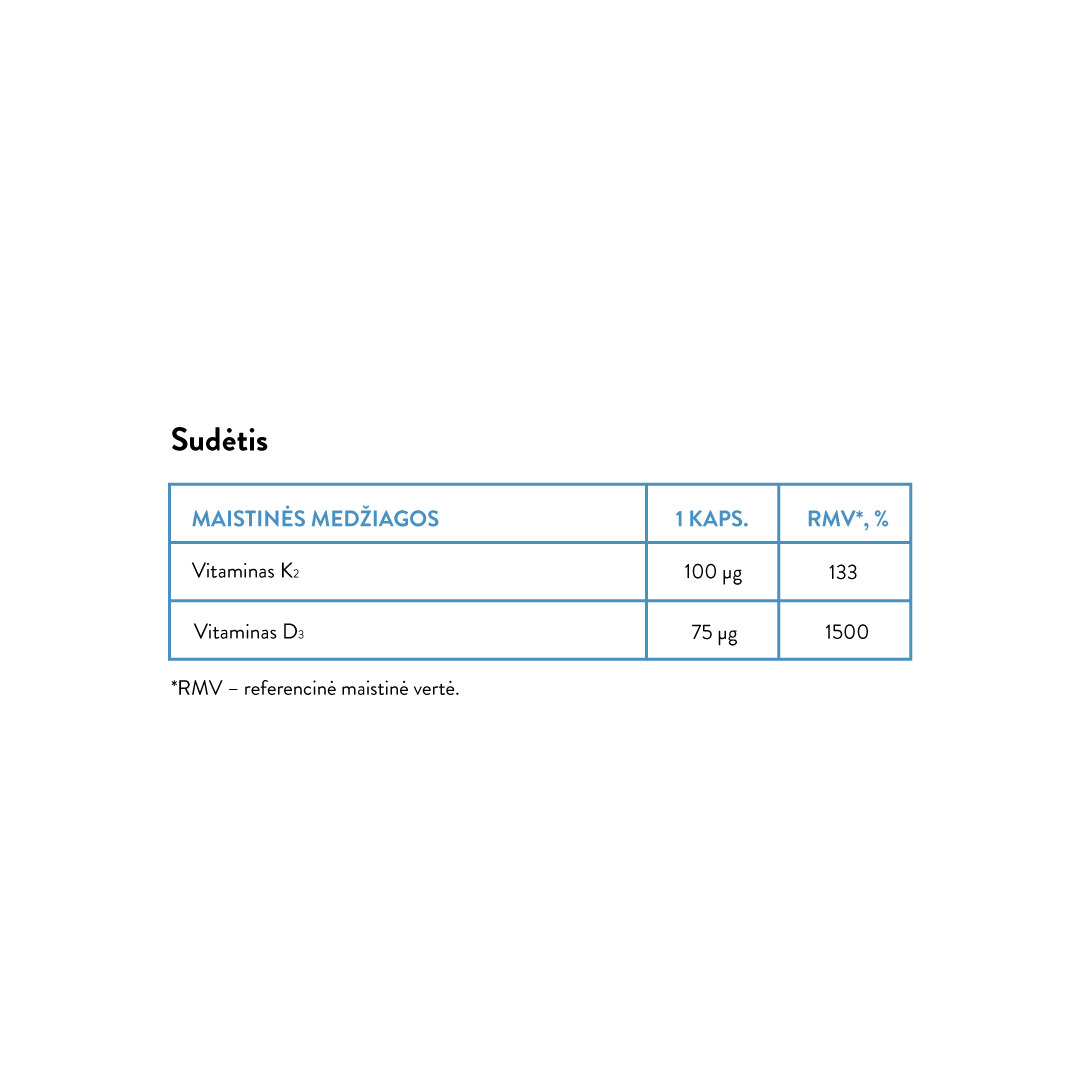 Vegan Vitamin D3 + K2 (30 kaps)