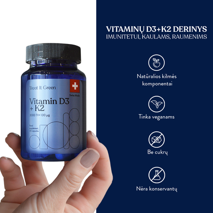 Vitamin D3 + K2 (30 kaps)